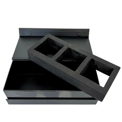 BOX FÜR 3x160ml KERZENGLÄSER - SCHWARZ